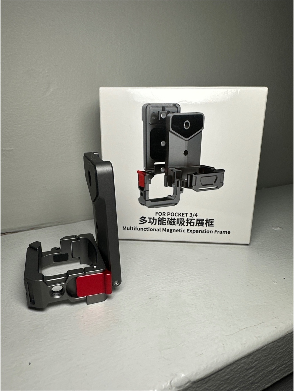 DJI Osmo Pocket 3/4 Magnetic Expansion Frame Cage Cold Shoe 1/4 Arca Quick Mount